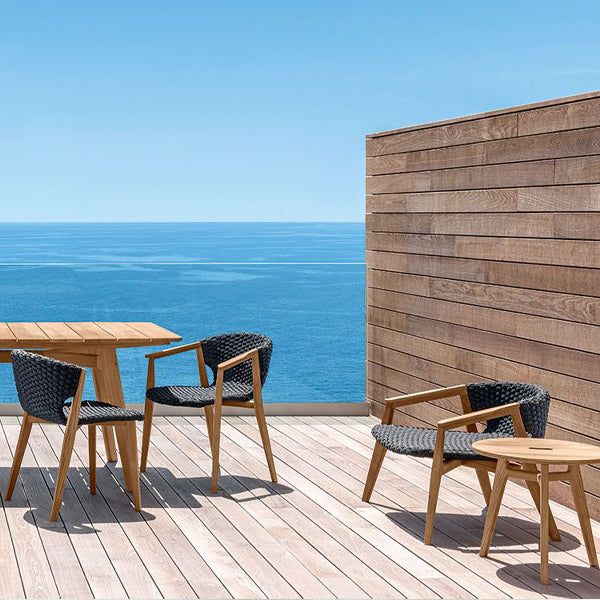 שולחן קפה עגול לחצר - סדרת ניט שולחן קפה עגול לחצר - סדרת ניט