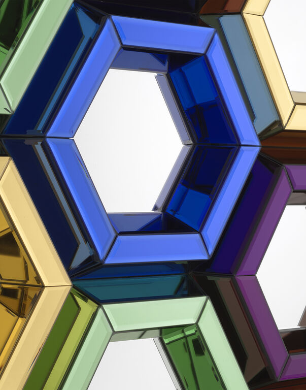 מראה צבעונית משושים מראה צבעונית משושים