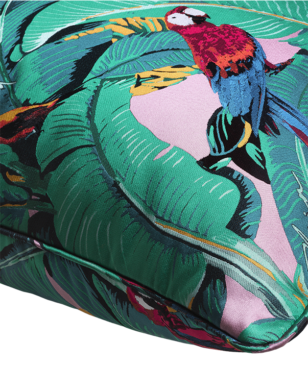 כרית נוי תוכי באריגת ג'קארד