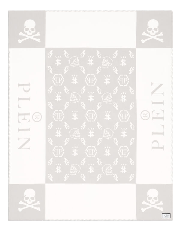 שמיכת קשמיר גולגולת אפור שמיכת קשמיר גולגולת אפור