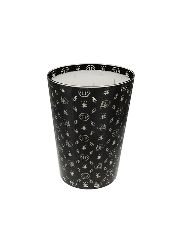 נר ריחני מזכוכית מונוכרומטית עם חותמת PP בגודל L