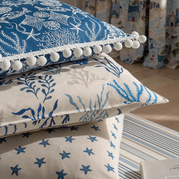 בד בהשראת חוף ים - דגם אקווריום בד בהשראת חוף ים - דגם אקווריום