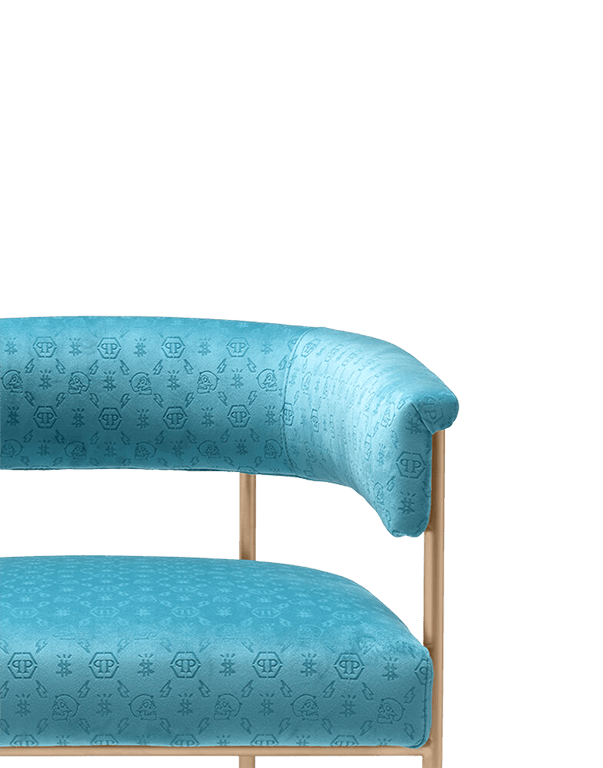 כיסא אוכל Monogram כחול - RafaelEc כיסא אוכל Monogram כחול - RafaelEc