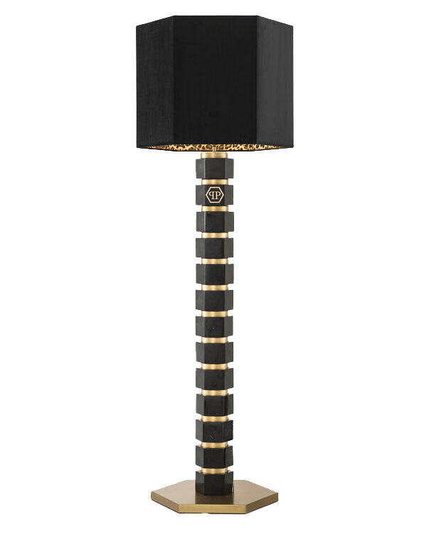 מנורת רצפה משושה שיש שחור - Rafael Eclat