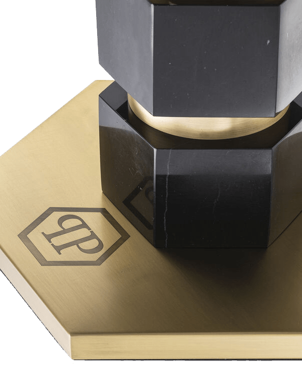 מנורת שולחן משושה שיש שחור - Rafael Eclat מנורת שולחן משושה שיש שחור - Rafael Eclat