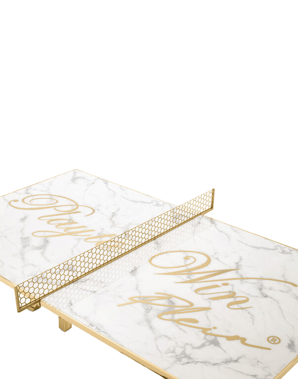 שולחן אוכל PLAY משיש לבן וחריטה בזהב - RafaelEc שולחן אוכל PLAY משיש לבן וחריטה בזהב - RafaelEc