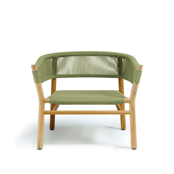 #גימור_Natural teak + Round Rope Olive Green
