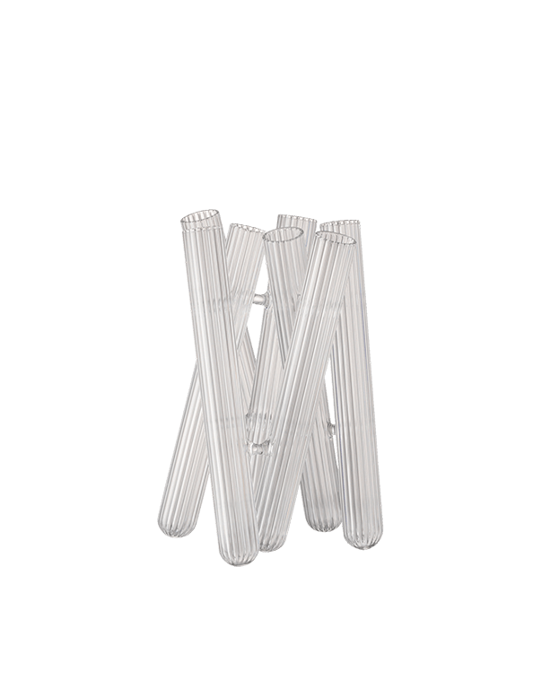 אגרטל זכוכית בעיצוב צינורות רוזנטל - רפאל אקלה