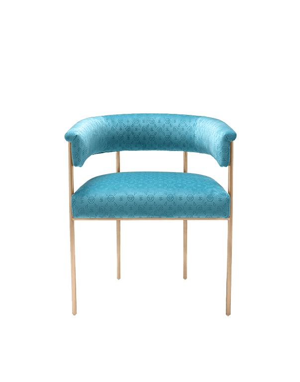 כיסא אוכל Monogram כחול - RafaelEc