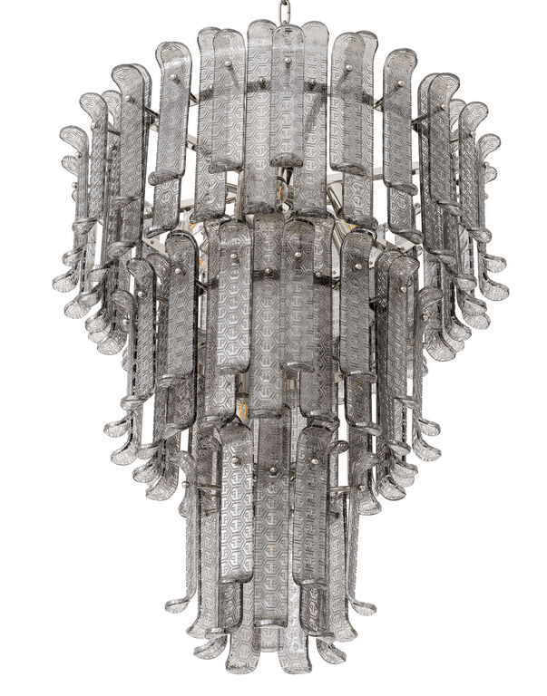 מנורת שנדליר רודאו דרייב זכוכית מעושנת וניקל L - Rafael Eclat