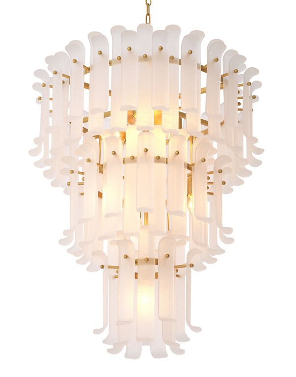 מנורת שנדליר רודאו דרייב זכוכית וזהב L - Rafael Eclat