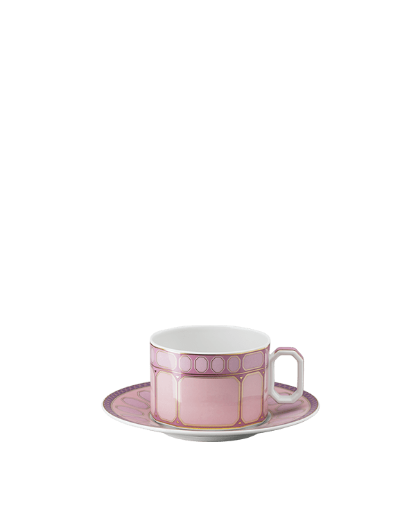 כוס תה עם צלוחית סברובסקי גודל 260 מ"ל - RafaelEc
